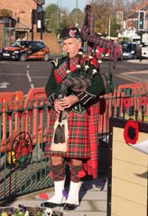 Photo 6 - 2024 Normanby Remembrance Day Service - Phil Meadows Resplendently Dressed as Piper of Black Watch
