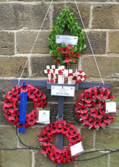 Photo 12  - 2013 Normanby Remembrance Day - Normanby LHG wreath laid for us by Eric Taylor with Joan Outhwaite