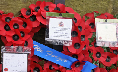 Photo 13  - 2013 Normanby Remembrance Day - Wreaths from Cleveland Police, Borough of Redcar & Cleveland and Ian Swales MP
