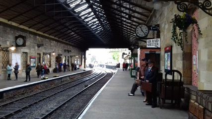Photo 16  - Pickering Trip - Waiting for the Train - Air Raid Shelter Close at Hand