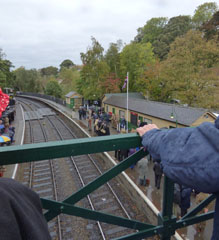 Photo 20  - Pickering Trip - Flag Raising Ceremony Viewed from the Footbridge
