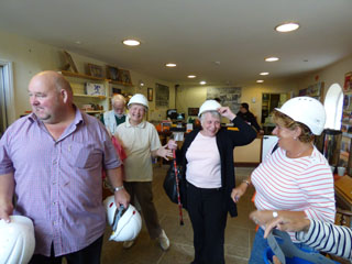 Photo 12  - Cleveland Ironstone Mining Museum - Elf n&rsquo; Safety ! &nbsp;  Hard Hats on Please ! - Cynthia Womack, Joan Outhwaite and Sue Longstaff
