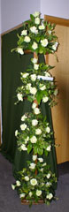 Photo 4  - Flower Festival Display 2 - Foyer Column - sponsored by the Church, arranged by Ann Taylor,  Teesside Flower Club