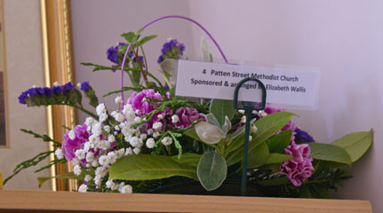 Photo 8  - Flower Festival Display 4 -  Patten Street Methodist Church - sponsored by members of the Church, arranged by Elizabeth Wallis