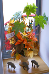 Photo 20  - Flower Festival Display 12 - Zacchaeus: Luke 19 verses 1 to 10 - "In a Sycamore tree, for the Lord he wanted to see"