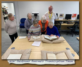 W W Jackson&rsquo;s Journals Transcription Team -
        Click On This for Larger Image
           (Opens in New Window)