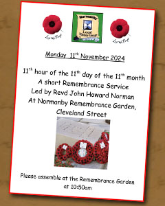 2024 Remembrance Day Service Poster -
Click On This for Larger Image (Opens in New Window)