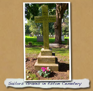 Sailors Graves in Eston Cemetery -
- Click On This for Larger Image (Opens in New Window)