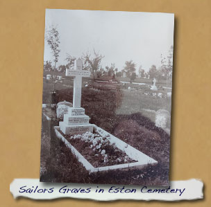 Sailors Graves in Eston Cemetery -
- Click On This for Larger Image (Opens in New Window)