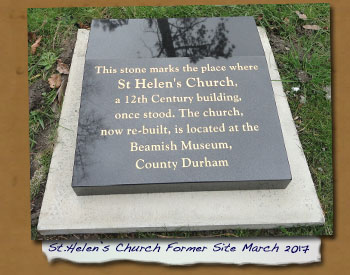 Saint Helen's Church Site Plaque 2017
- Click On This for Larger Image (Opens in New Window)