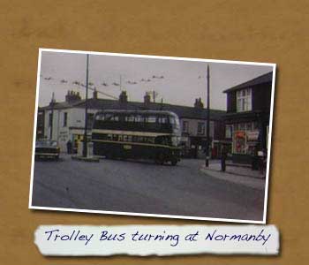 Trolley-bus Turning at Normanby Top 1964
	Click On This for Larger Image (Opens in New Window)